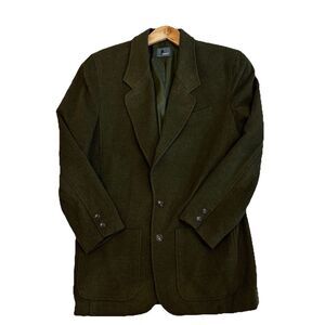 VTG Jacket M/10 Wool Blend Green Blazer Academia Heritage Regency Career